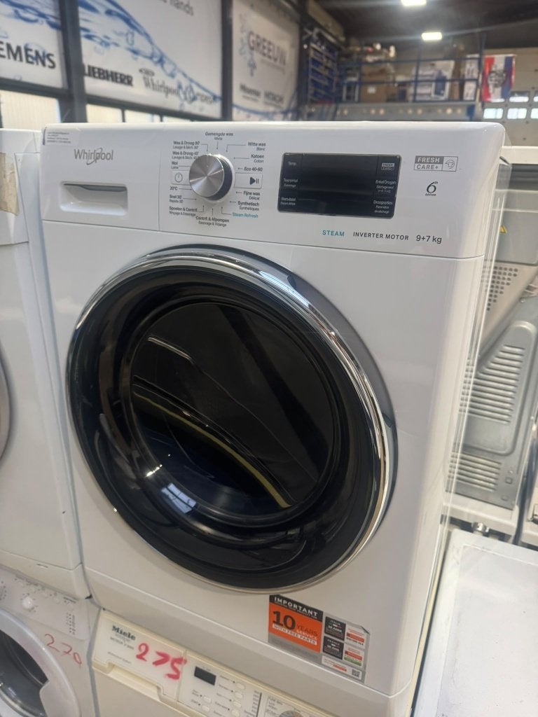 Whirlpool wasdroog combi schoon garantie bezorging, Witgoed en Apparatuur, Energieklasse A of zuiniger, Ophalen of Verzenden, Zo goed als nieuw