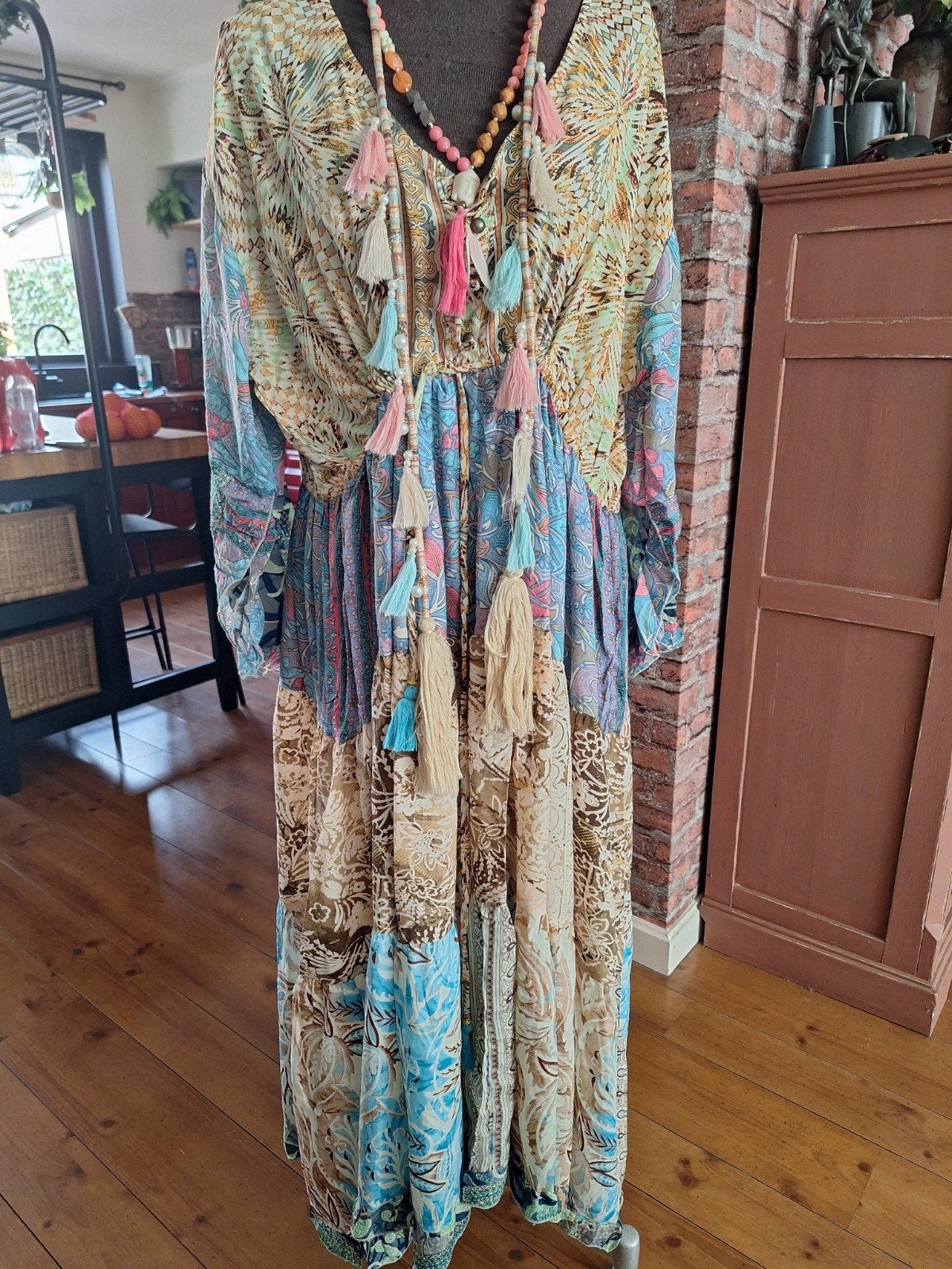 Jurk gewoon hipper ibiza boho style  xxl 48 50 52, Ophalen of Verzenden, Zo goed als nieuw, Overige kleuren, Jurk