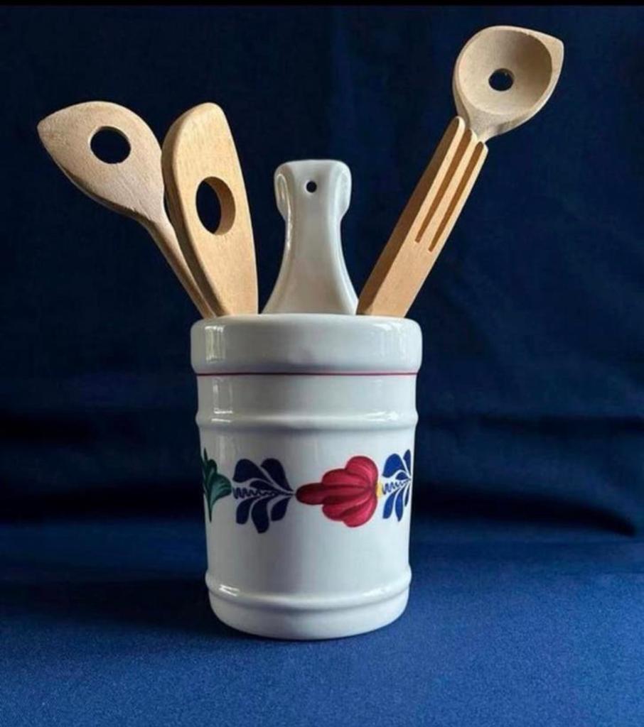Boerenbont pollepelpot, Gebruikt, Overige typen, Ophalen of Verzenden, Aardewerk