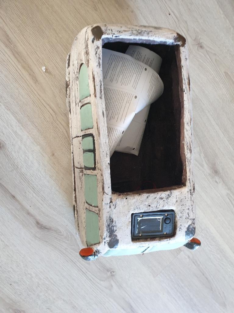 pot bloempot bloembak bloem bak solar verlichting t1 vw bus, Tuin en Terras, Bloembakken en Plantenbakken, Ophalen, Overige materialen