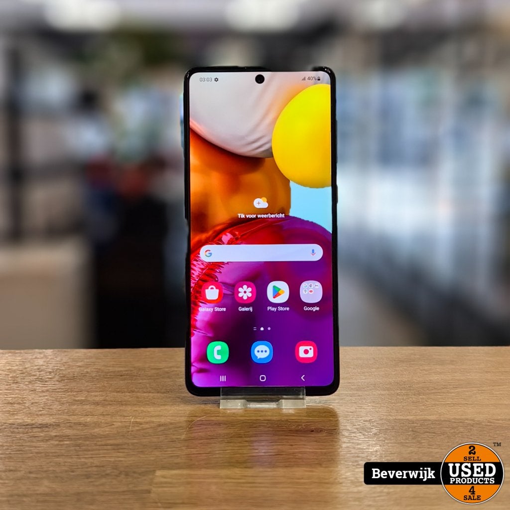 Samsung Galaxy A71 128GB Android 12 - Netjes, Telecommunicatie, Mobiele telefoons | Samsung, Samsung, Gebruikt, Support@Samsung.com
