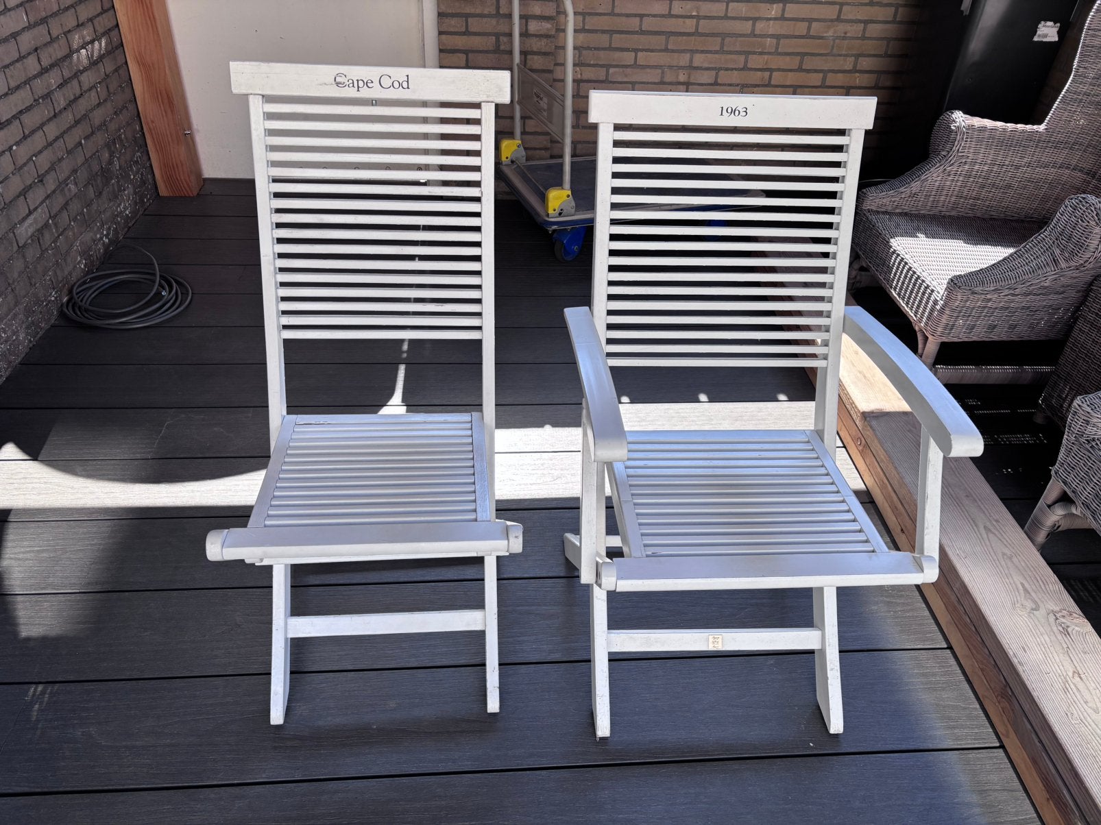 2 Rivièra Maison bistro / tuinstoelen, Ophalen, Gebruikt