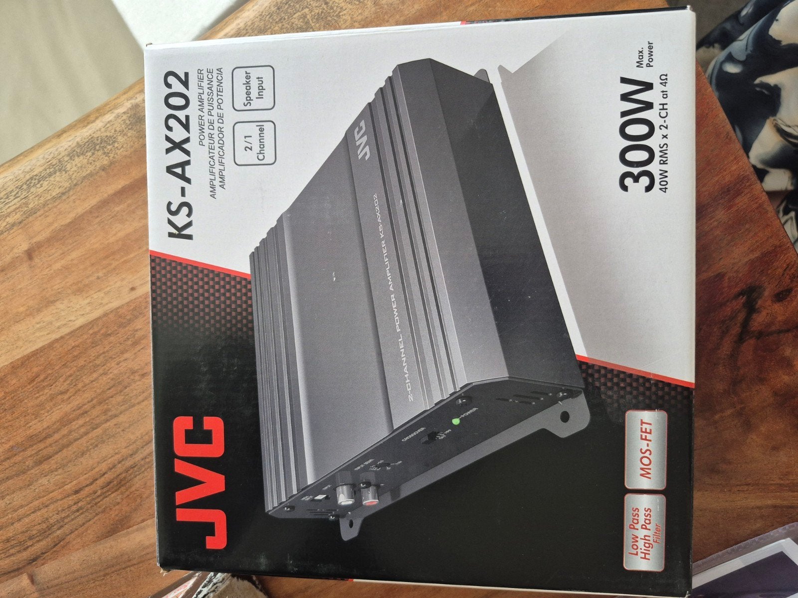 JVC KS-AX202 Versterker met Nedis Installatiekit&Subwoofer, Ophalen of Verzenden, Nieuw