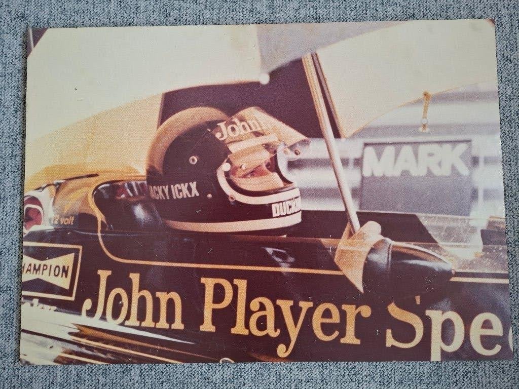 Foto van auto coureur Jacky Ickx., Ophalen of Verzenden, 1960 tot 1980, Overige onderwerpen