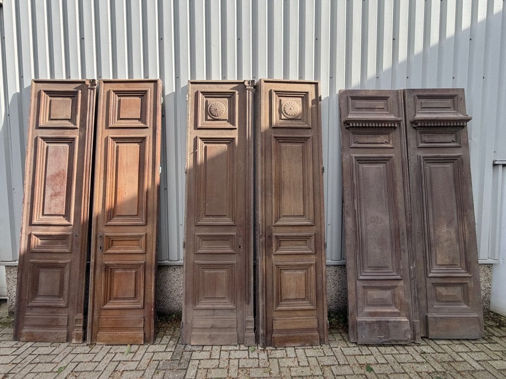 3 sets massief antieke eiken dubbele deuren (80x325), La belle porte, Jurgen.hoogenboezem@gmail.com, Binnendeur, Ophalen of Verzenden