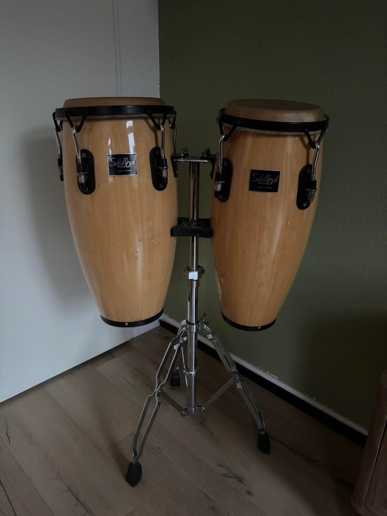 Dubbele conga met standaard, Schalloch Percussion OPHALEN, Muziek en Instrumenten, Ophalen, Gebruikt, Trommel