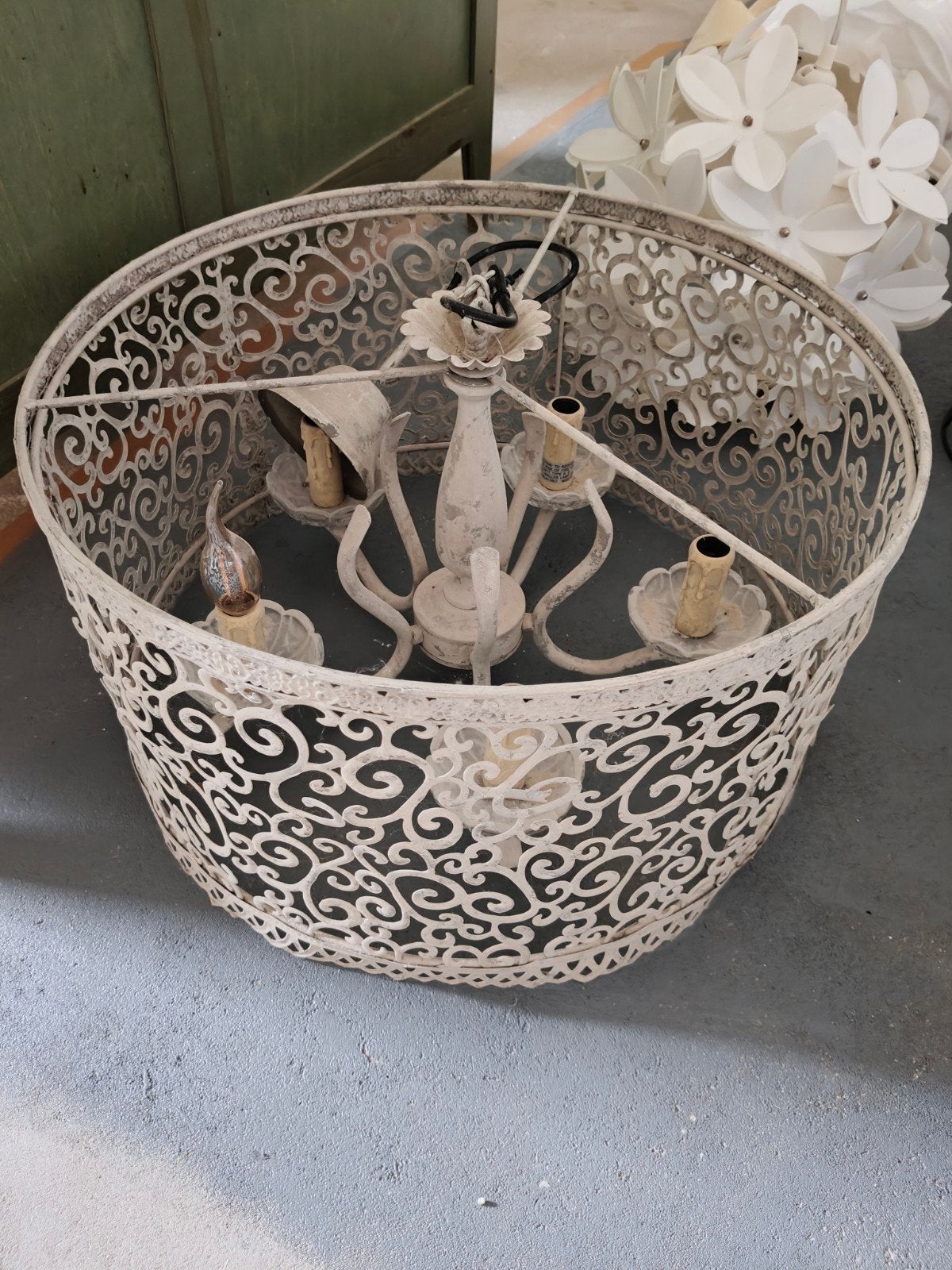 Hanglamp van ijzer in vintage stijl, Ophalen