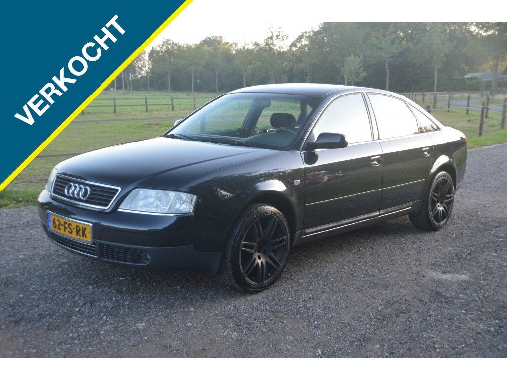 Audi A6 Limousine 1.8 5V Advance Zwart Clima Cruise APK Maar, Auto's, Oldtimers, Metallic lak, Zwart, Origineel Nederlands, Bedrijf