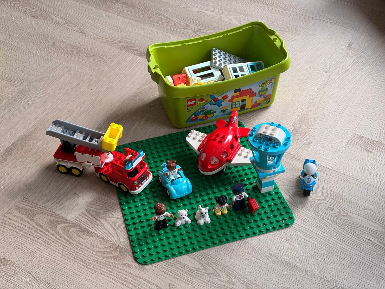 LEGO Duplo Brandweerwagen, Vliegtuig & Meer in Opbergbox, Ophalen of Verzenden, Gebruikt, Overige merken
