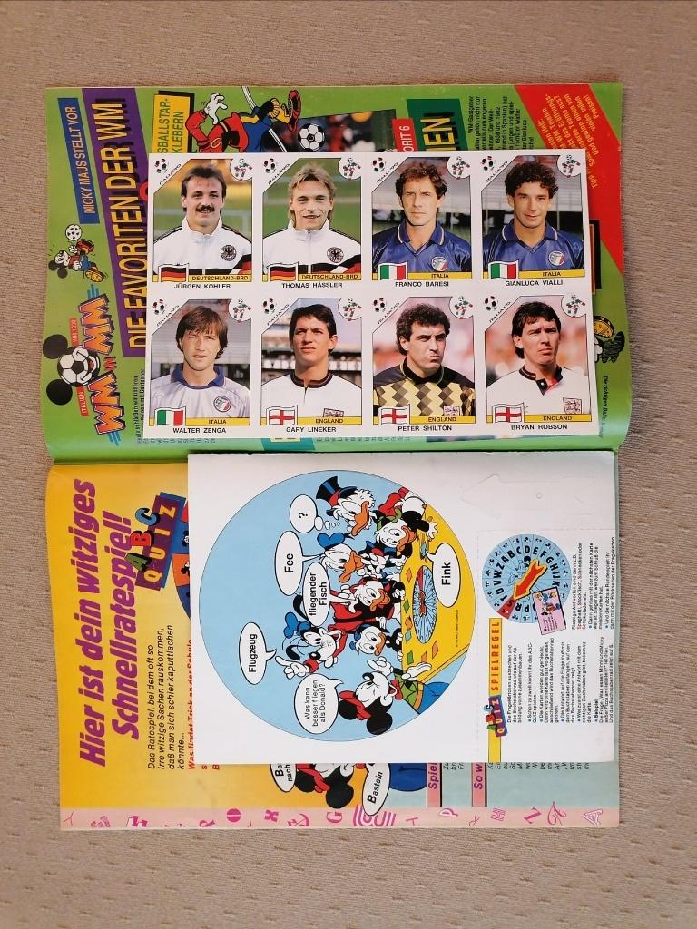 Panini WK 90 stickersheet., Ophalen of Verzenden, Zo goed als nieuw, Buitenlandse clubs, Poster, Plaatje of Sticker