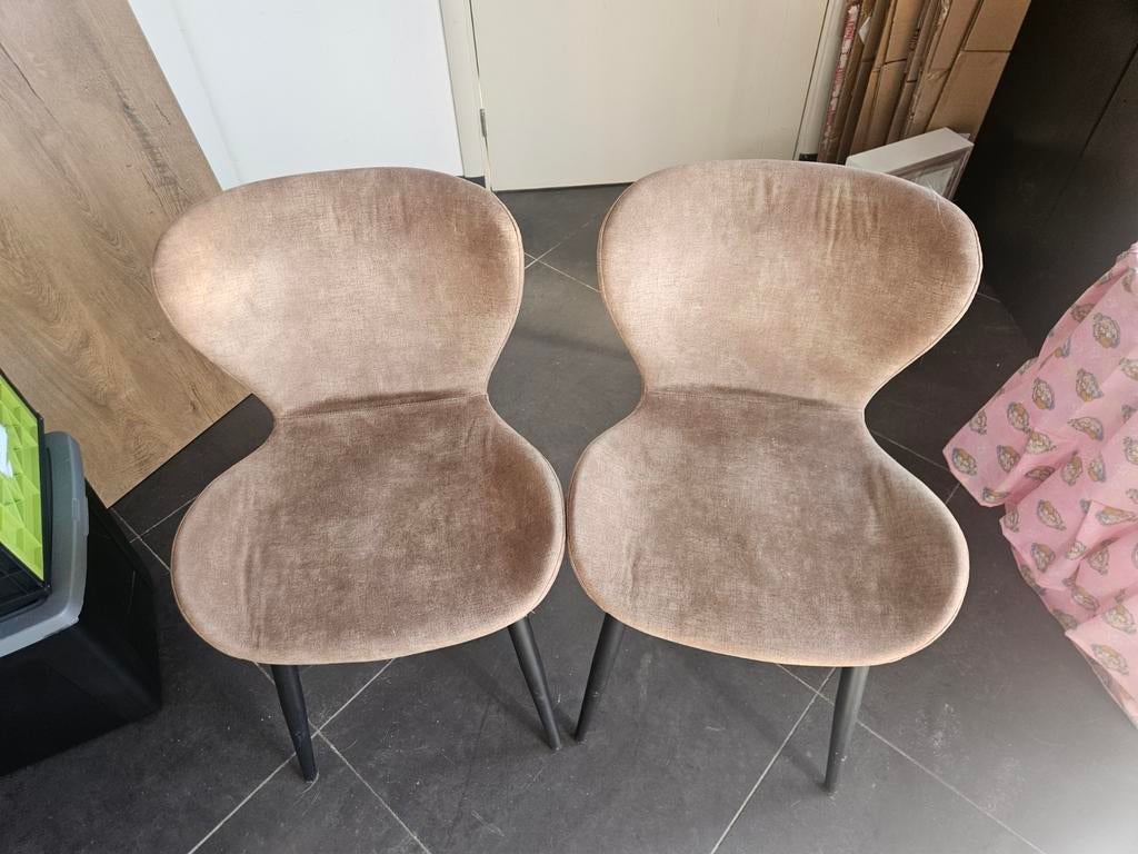 Twee eetkamerstoelen, Ophalen of Verzenden, Bruin, Twee