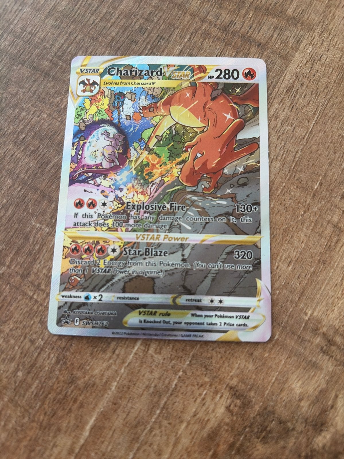 Charizard VSTAR (SWSH262) Pokémon kaart, Ophalen of Verzenden, Zo goed als nieuw, Losse kaart