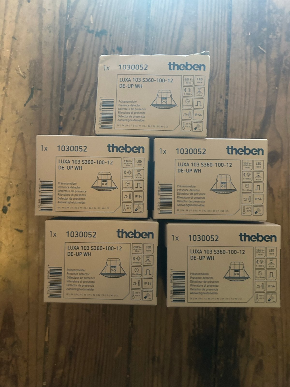 5x Theben LUXXA 103 S360-100-12 DE-UP WH aanwezigheidsmelder, Ophalen of Verzenden, Nieuw, Overige merken, Overige typen