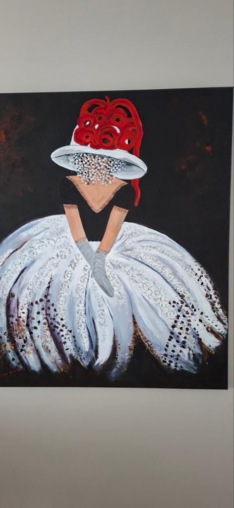 Schilderij  100 cm x 100 cm., Ophalen
