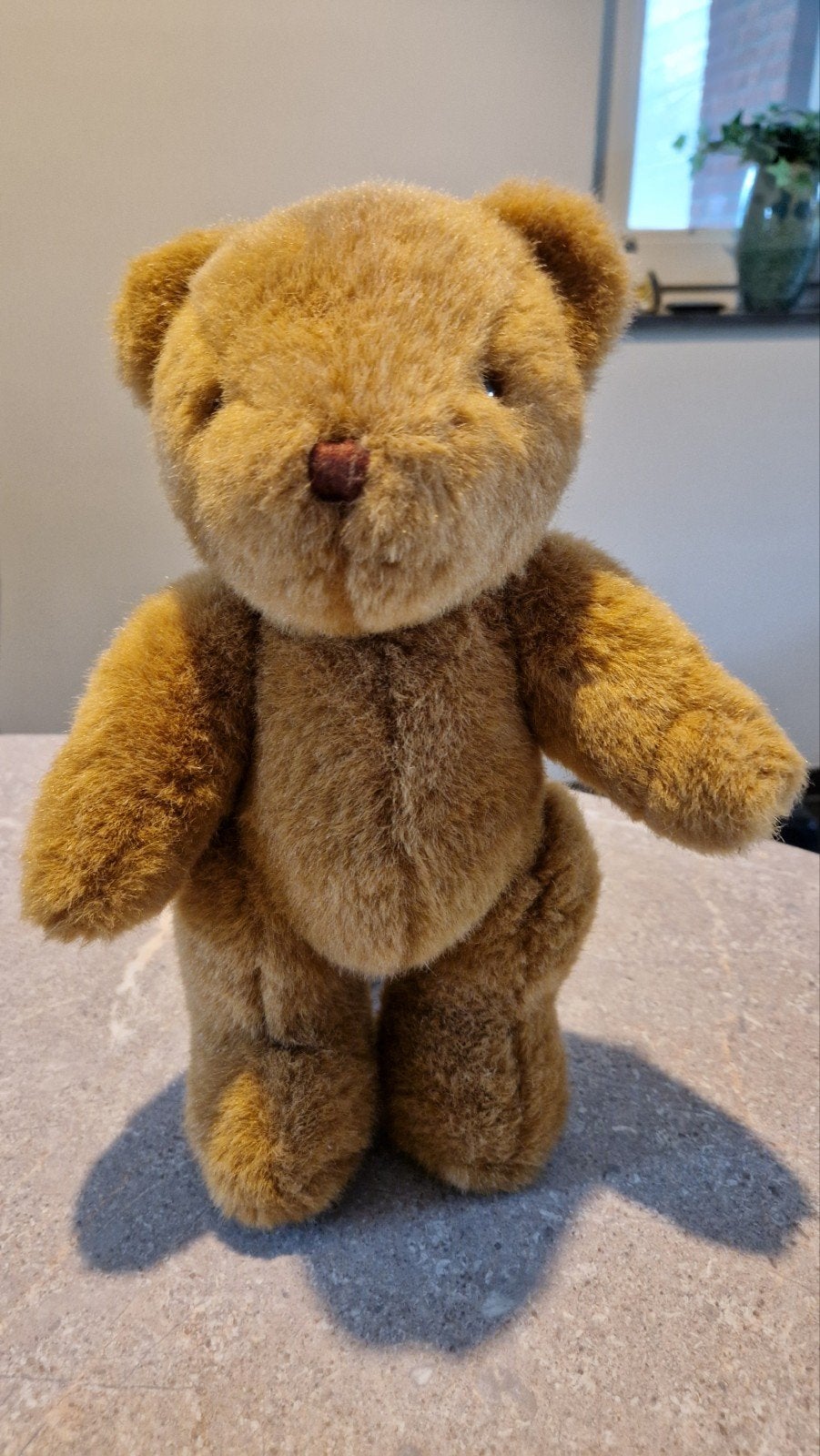 Vintage jointed teddybeer '80's Tiamo Lelystad, Ophalen of Verzenden, Zo goed als nieuw, Stoffen beer, Overige merken