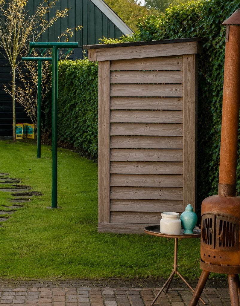 Houthok voor stookhout 245x180x100cm vezelbitumen dak, Ophalen, Gebruikt, Hout, Overige typen