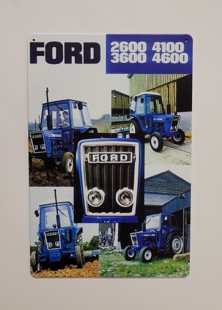 Ford 2600 3600 4100 4600 tractor reclamebord van metaal deco, Reclamebord, Info@deconoord.nl, Deco Noord, Nieuw