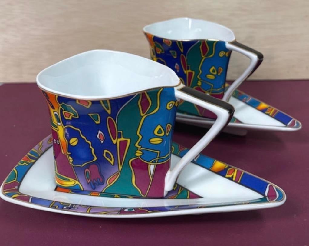 Vintage Franse kopjes en schoteltjes 'décor du Galion', Ophalen of Verzenden