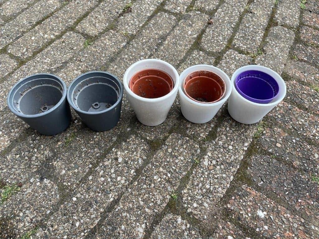 Bloempotten div. klein, Tuin en Terras, Ophalen, Rond, Aardewerk, Minder dan 40 cm