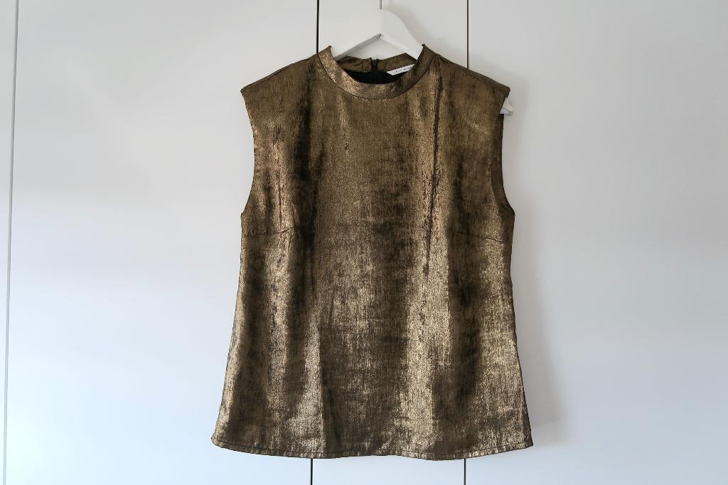 Yaya mouwloze top - Goud/Zwart, Overige kleuren, Nieuw, Ophalen of Verzenden, Yaya