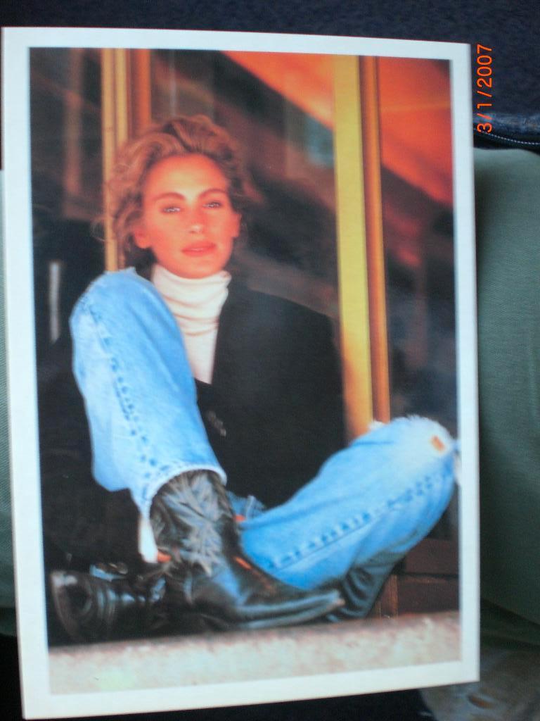 kaart Julia Roberts, Ophalen of Verzenden, 1980 tot heden, Ongelopen, Sterren en Beroemdheden