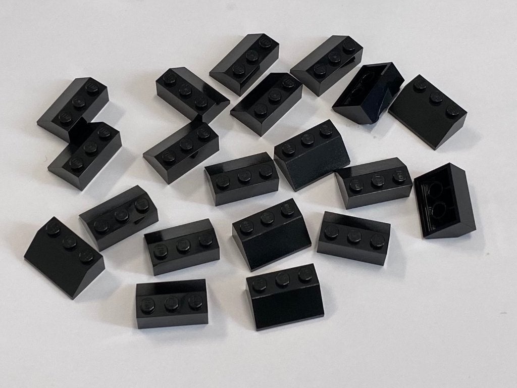 Partij 20x nieuwe 2x3 zwarte Lego dakpannen, Overige thema's, Lego, Nieuw, Ophalen of Verzenden