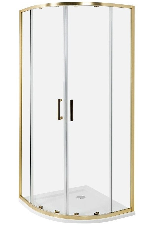 ronde douchecabine goud, Ophalen, Gebruikt, Douche