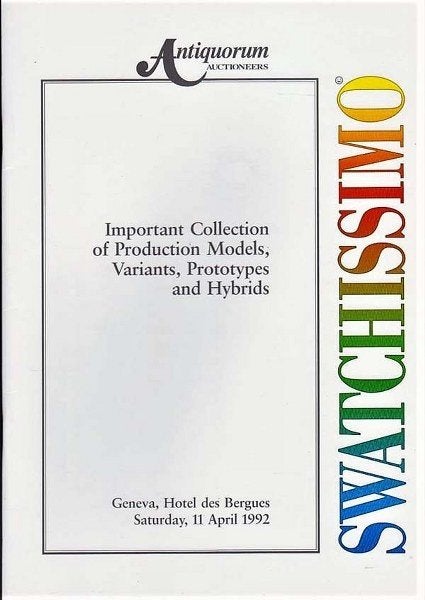 Zeldzame Antiquorum Veilingcatalogus Swatchissimo (1992), Ophalen of Verzenden, Zo goed als nieuw, Overige onderwerpen