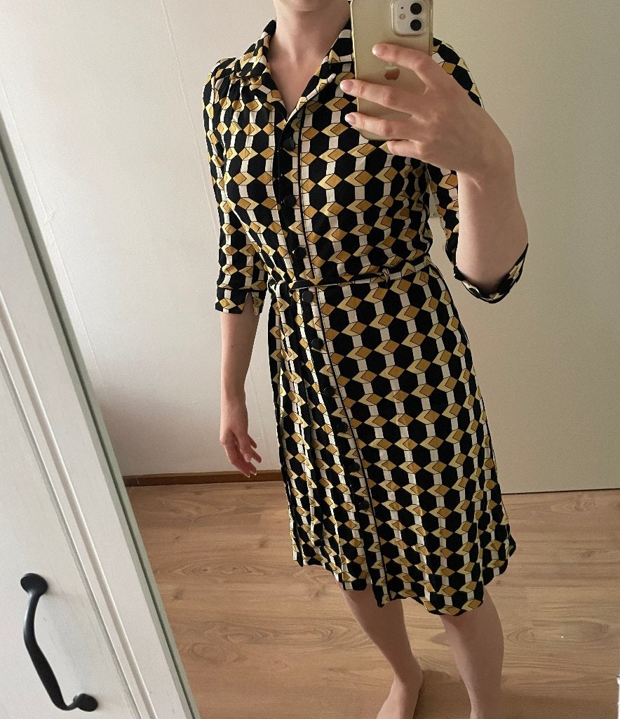 King Louie jurk maat M, Kleding | Dames, Maat 38/40 (M), Meerkleurig, Ophalen of Verzenden, Zo goed als nieuw