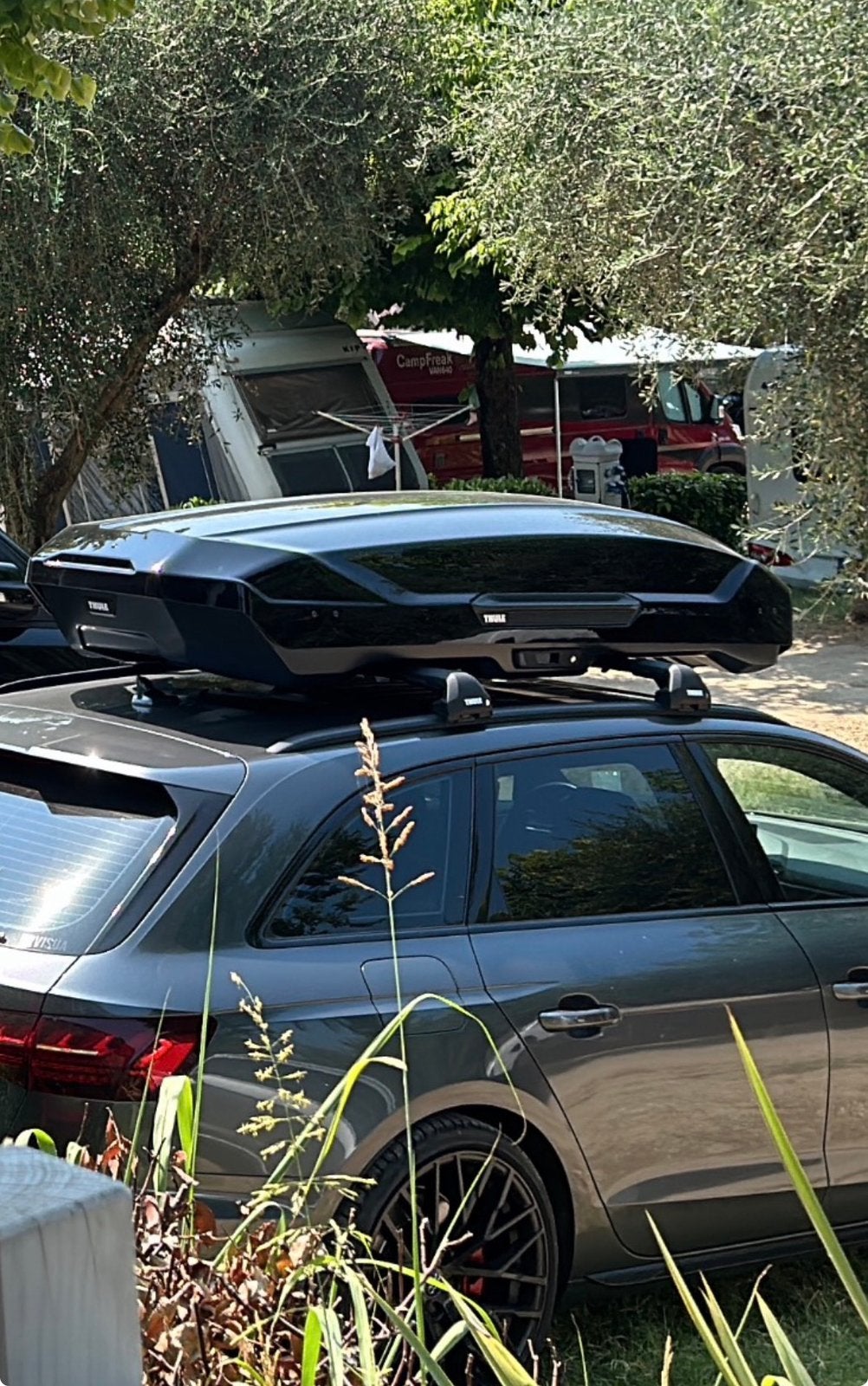 Thule Motion 3 XL incl. Dakdragers. Alles in zwart!, Auto diversen, Dakkoffers, Ophalen, Zo goed als nieuw