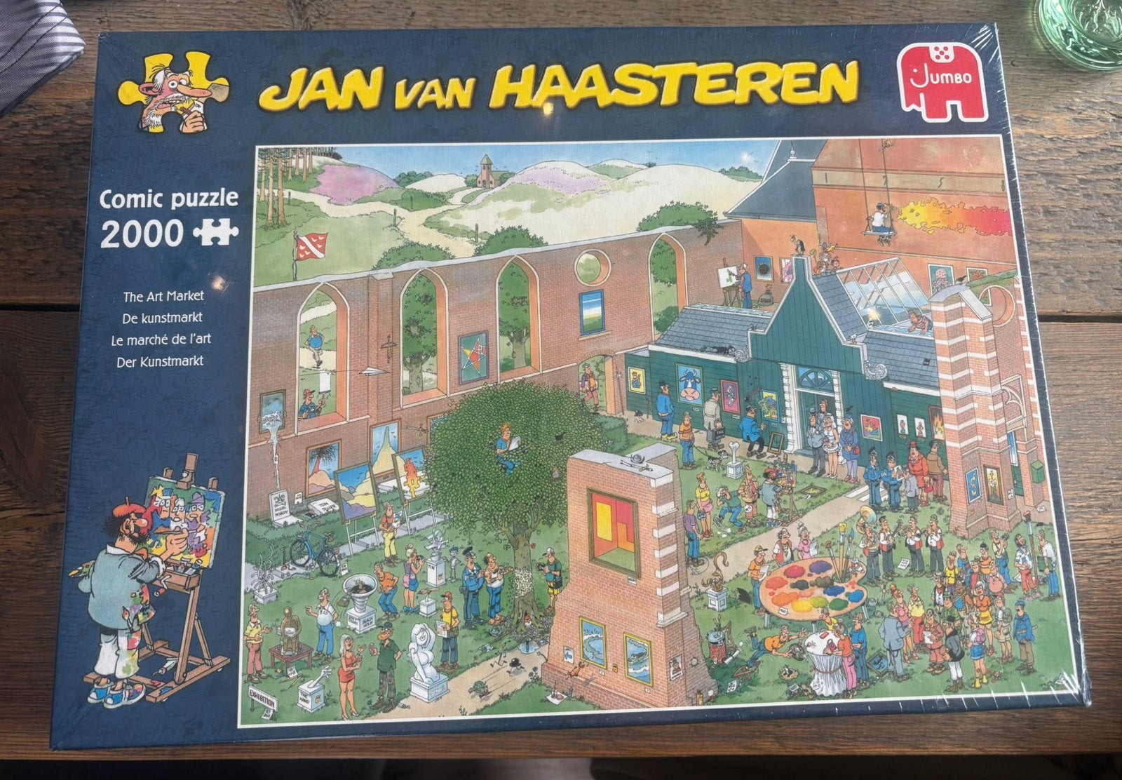 New: Jan van Haasteren de Kunstmarkt 2000 stukjes, Ophalen of Verzenden, Meer dan 1500 stukjes, Zo goed als nieuw