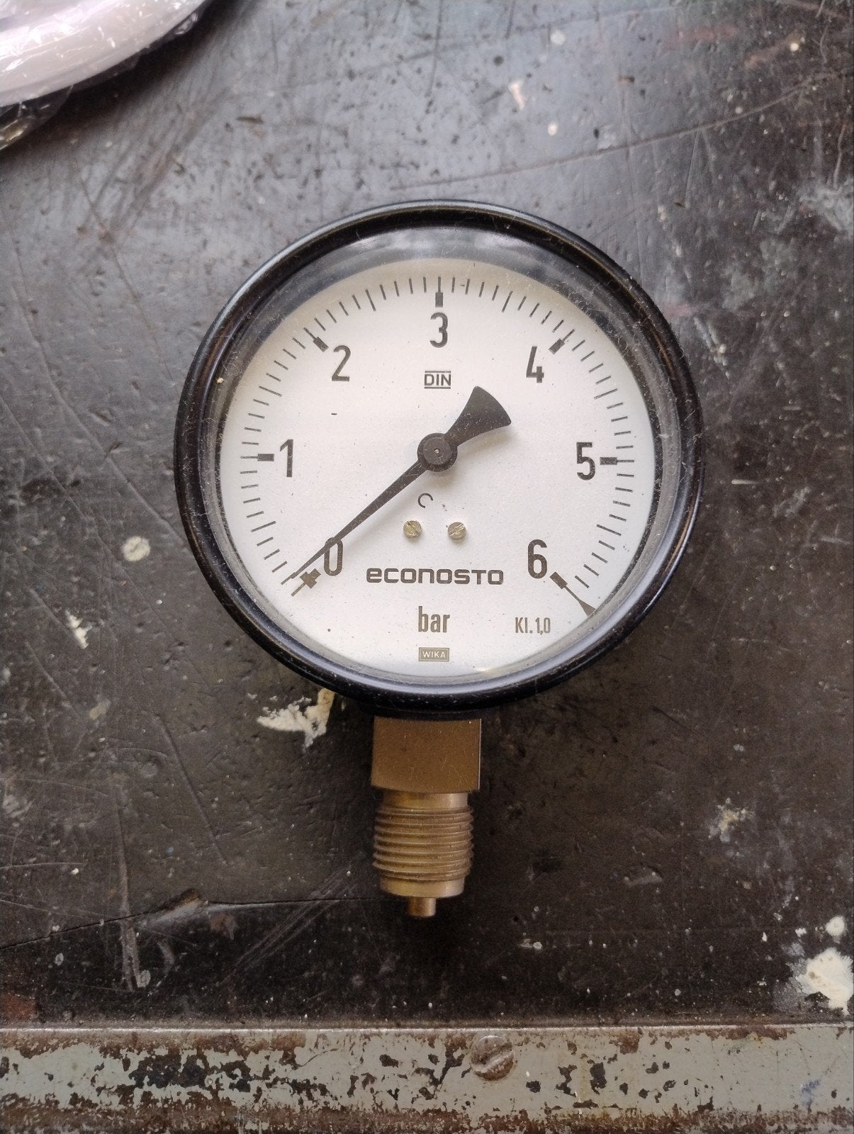 Econosto Manometer 0-6 bar - Gebruikt, Ophalen of Verzenden