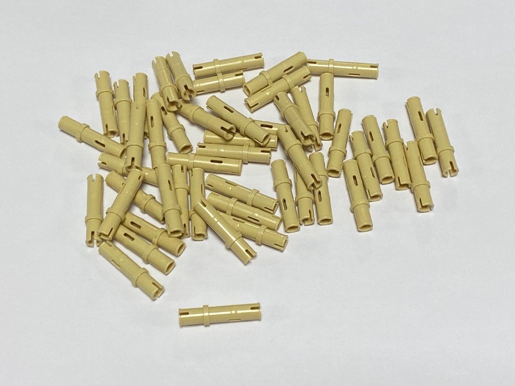 Partij Lego 50x nieuwe beige technic pin 3L, Overige thema's, Lego, Nieuw, Ophalen of Verzenden