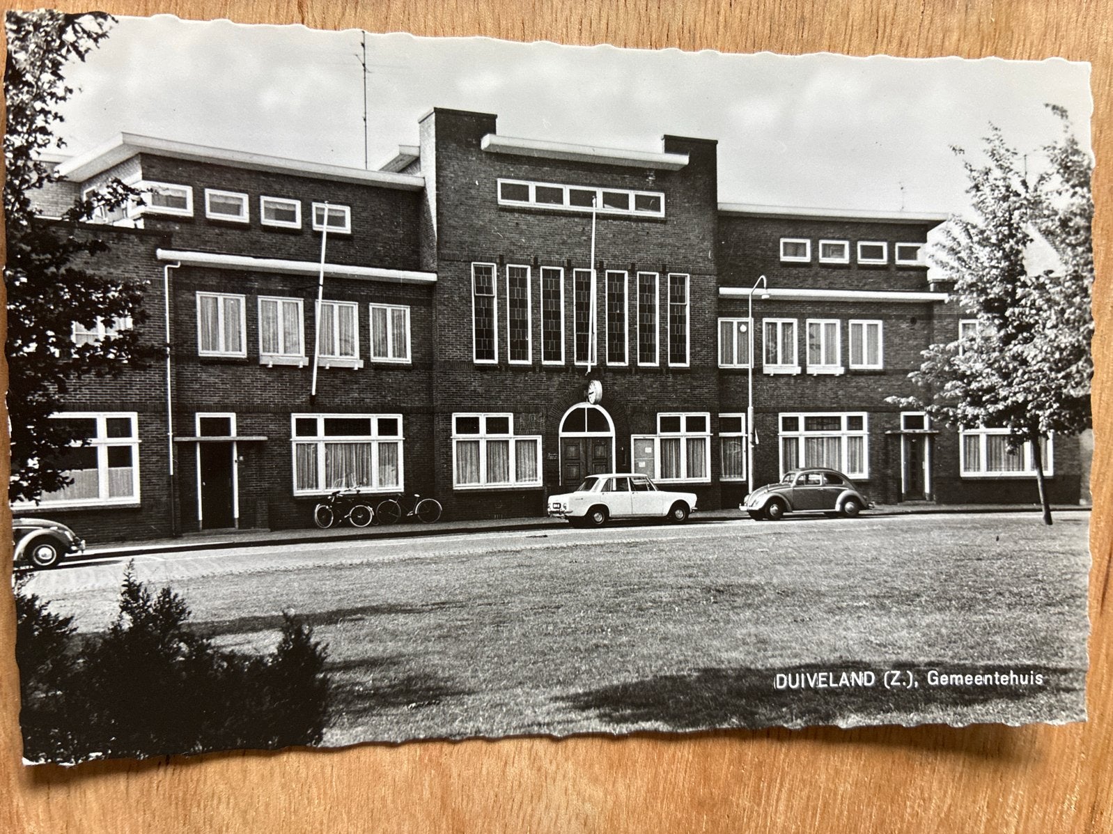 Oude Ansichtkaart Duiveland (Z.) Gemeentehuis - Zeldzaam, Ophalen of Verzenden, 1940 tot 1960, Ongelopen