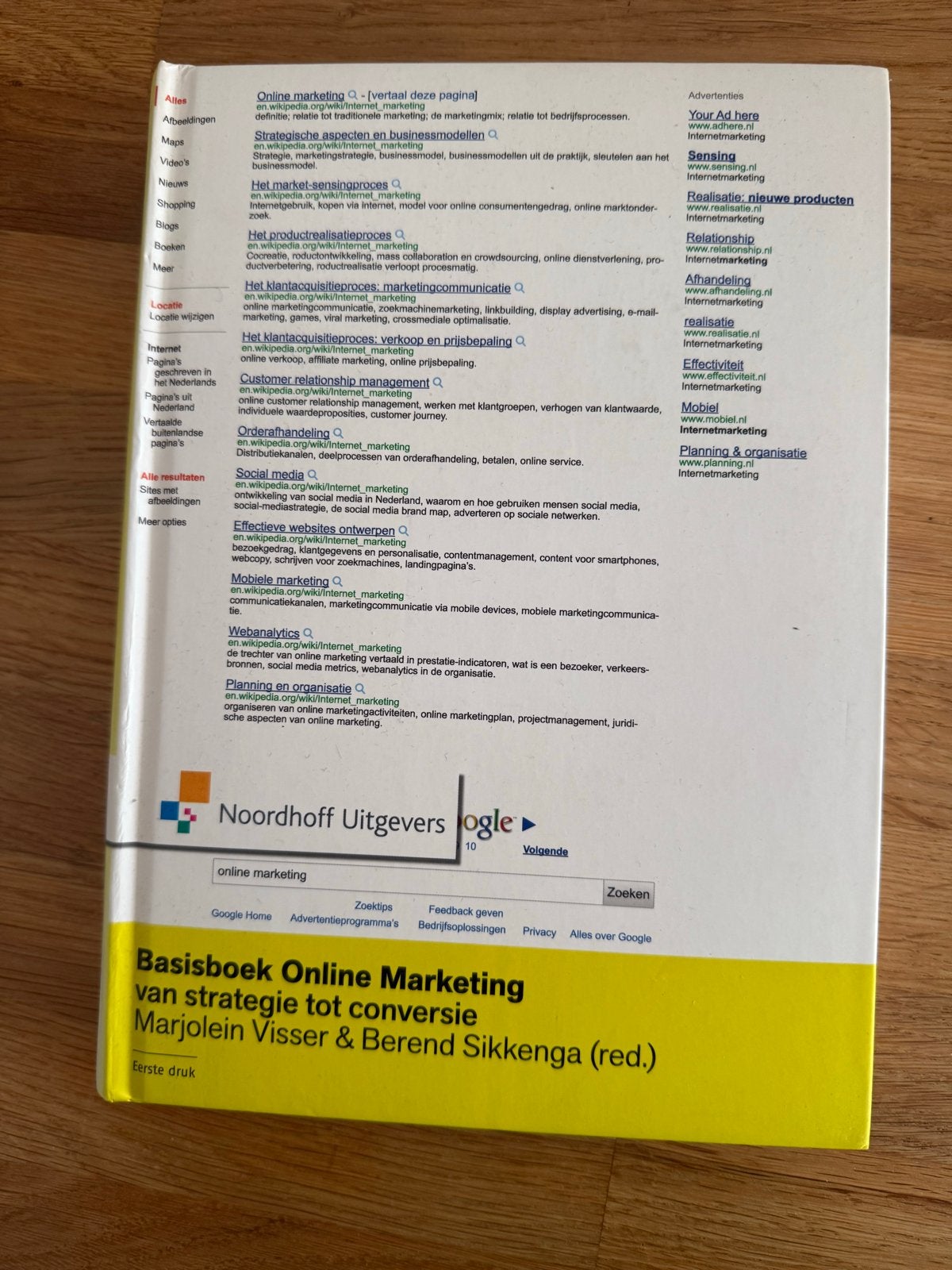 Basisboek Online Marketing - Visser & Sikkenga, Boeken, Ophalen of Verzenden, Gamma, Nieuw, HBO