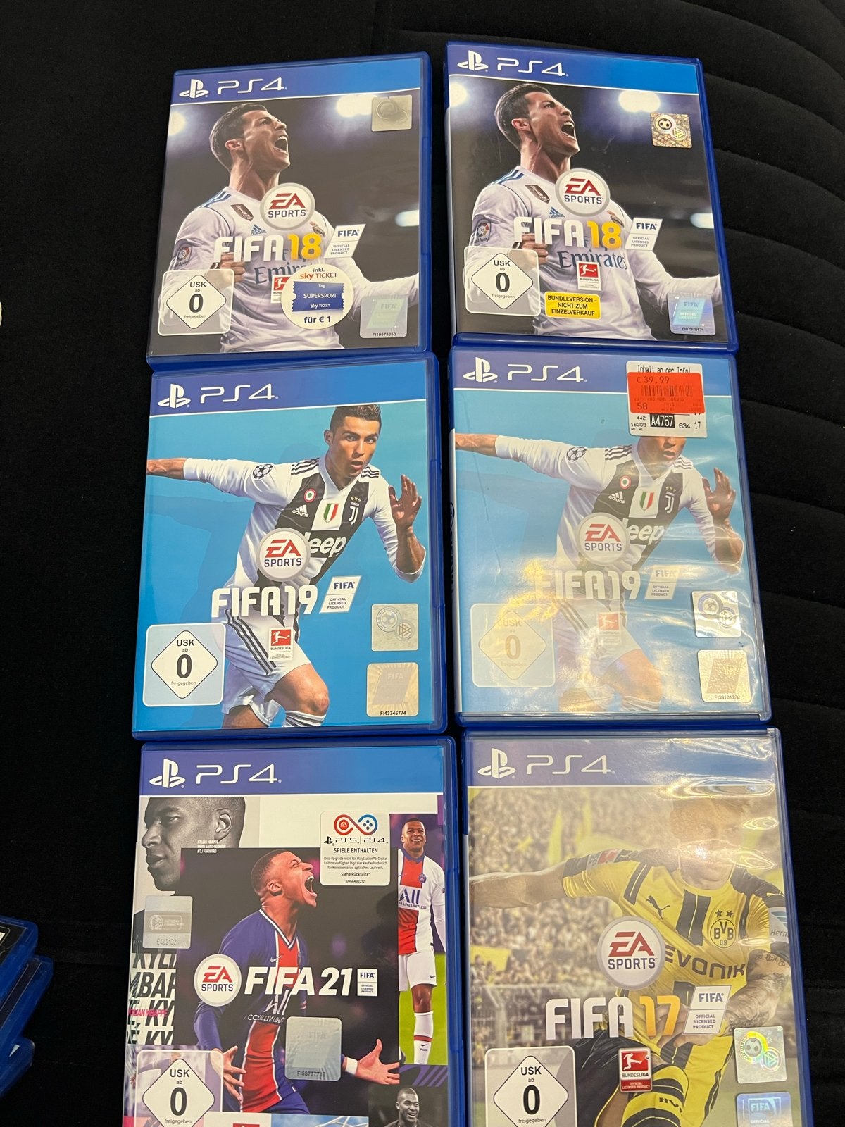 FIFA PS4 Games Collectie: FIFA 17, 18, 19, 21, Gebruikt, Eén computer, Ophalen of Verzenden, Sport