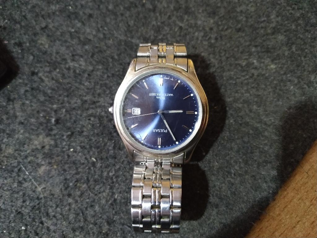 Danish Design IQ14Q322 Titanium en PULSAR horloge, Overige merken, Staal, Gebruikt, Staal