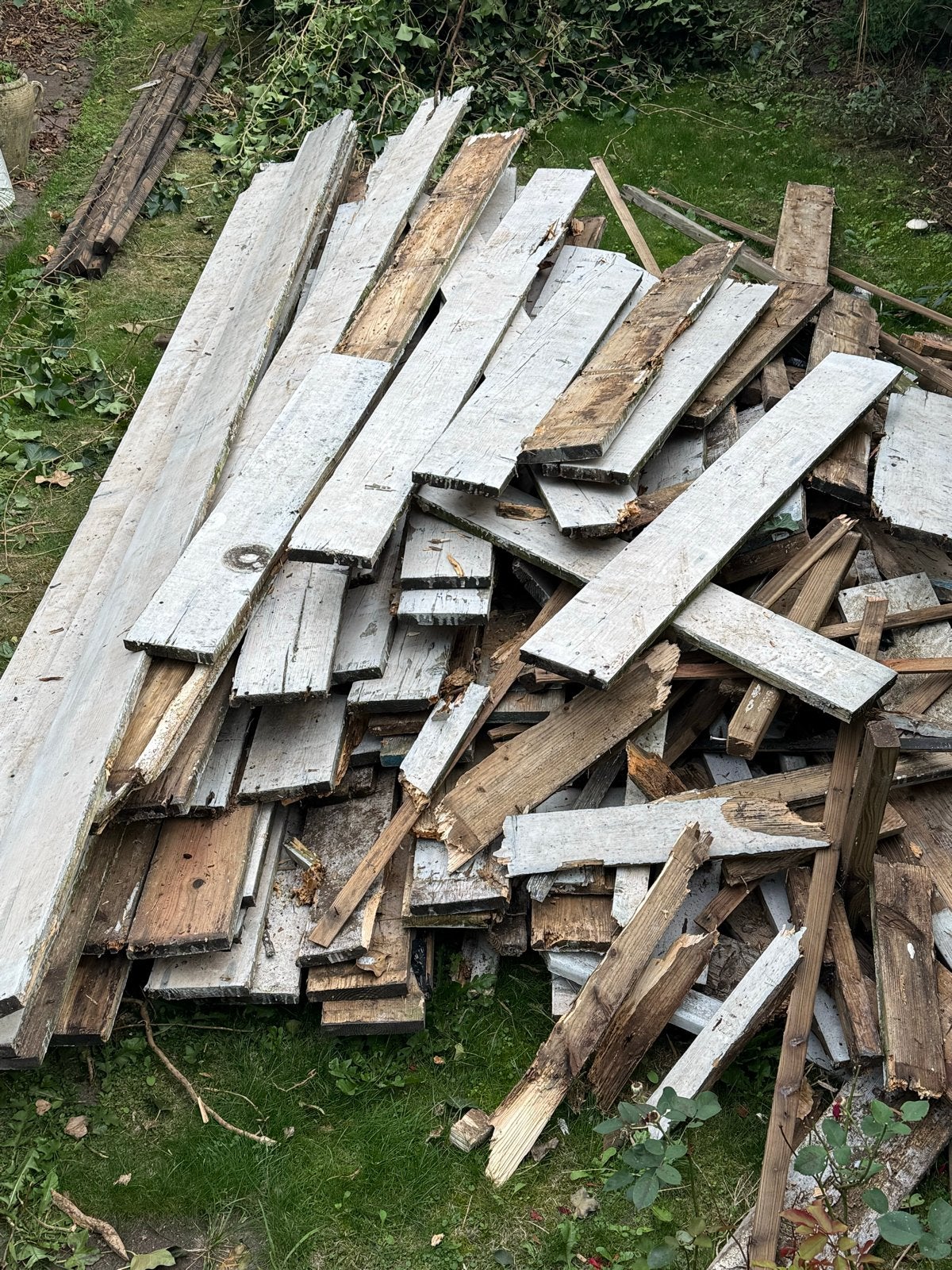 Steigerhout + hardhout regelwerk, Doe-het-zelf en Verbouw, Ophalen, Gebruikt, Overige typen, Overige houtsoorten