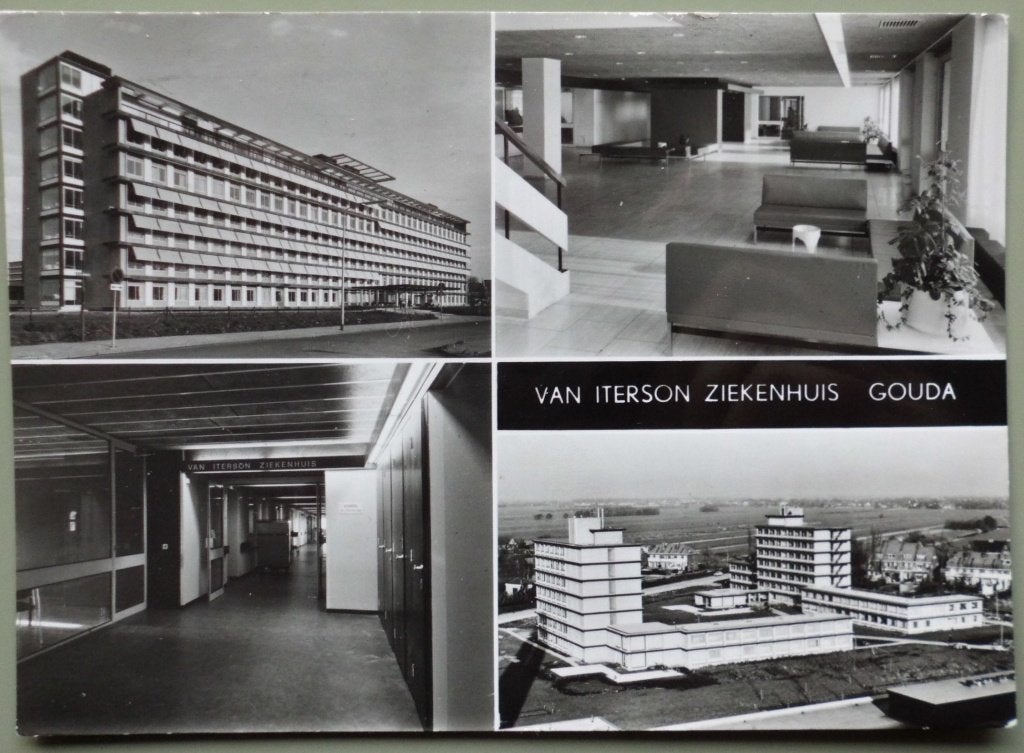 Gouda - Van Iterson Ziekenhuis - Diakonessenhuis - 1971, Ophalen of Verzenden, 1960 tot 1980, Gelopen, Zuid-Holland