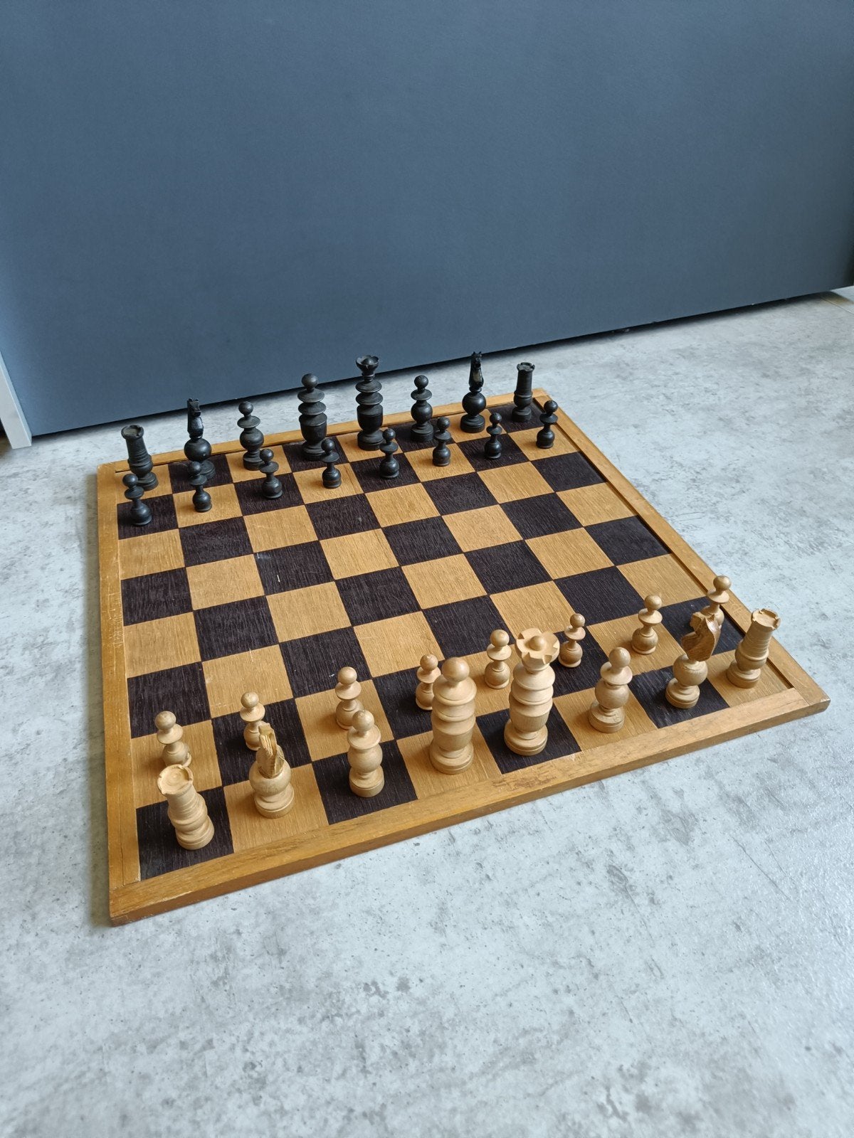 Houten Dam/Schaakbord met Houten Stukken, Hobby en Vrije tijd, Denksport en Puzzels, Ophalen of Verzenden, Gebruikt, Schaken