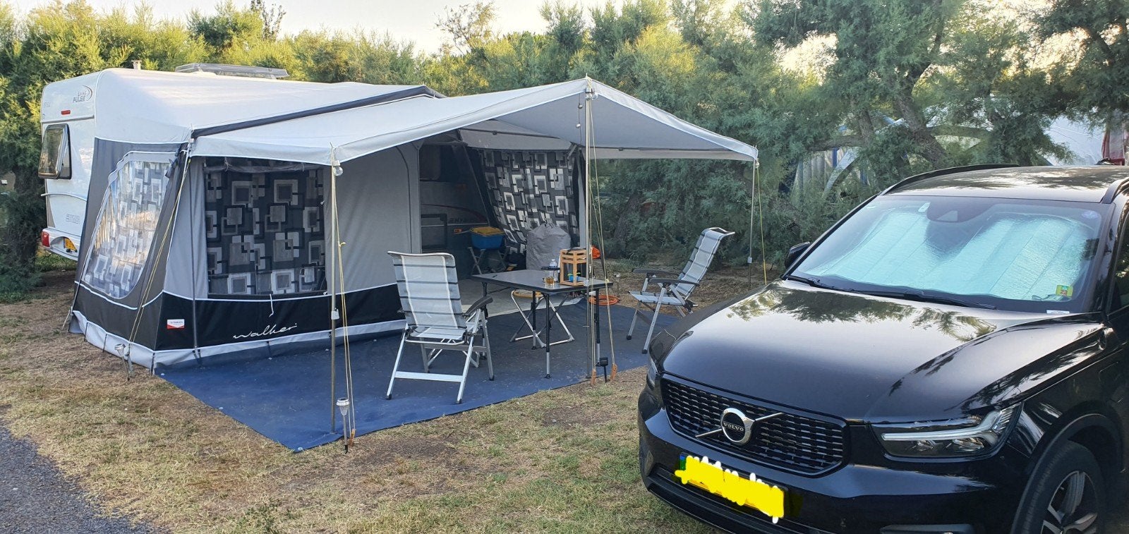 WALKER PIONEER All Season 900 (15'') voortent + luifel, Caravans en Kamperen, Ophalen, Zo goed als nieuw, Ten Cate All Season 240g/m2