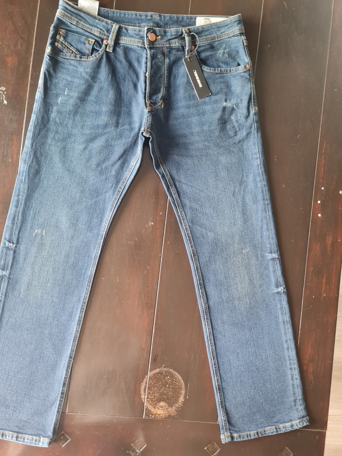 NIEUWE CLASSIC DIESEL LARKEE STRAIGHT STRETCH JEANS S 34/30!, Diesel, Blauw, Nieuw, Ophalen of Verzenden