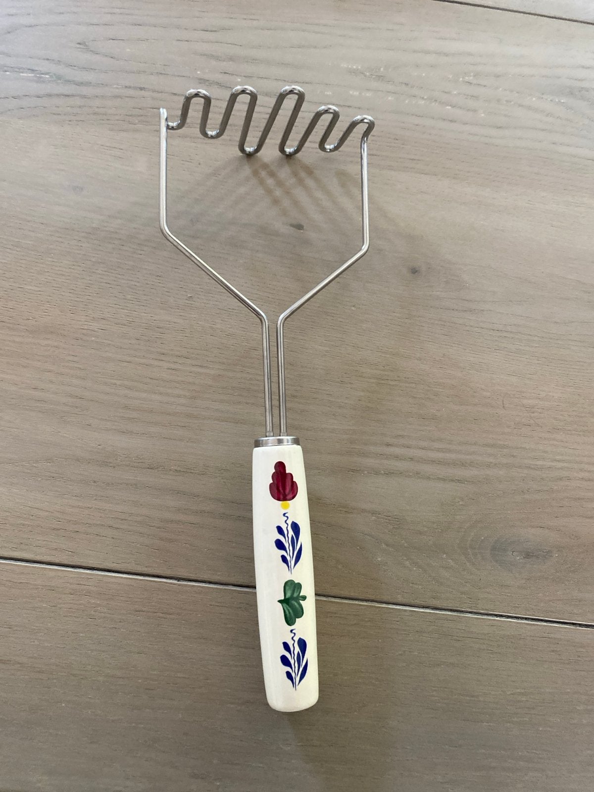 Aardappelstamper met Boerenbont handvat, Overige typen, Nieuw, Ophalen of Verzenden, Metaal