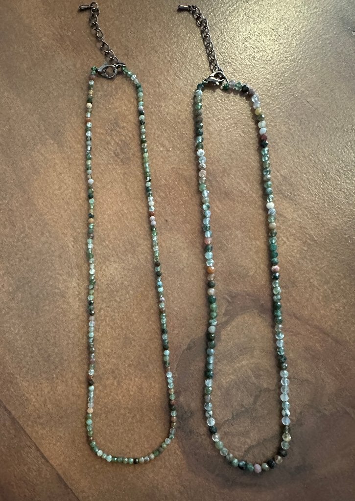 Necklace ketting van Toermalijn stenen facet geslepen kralen, Sieraden, Tassen en Uiterlijk, Kettingen, Nieuw, Verstelbaar, Ophalen of Verzenden