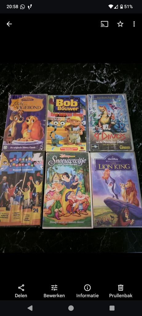 Grote collectie VHS-banden: Disney, kinderprogramma's, Cd's en Dvd's, VHS | Kinderen en Jeugd, Tekenfilm, Alle leeftijden, Kinderprogramma's en -films