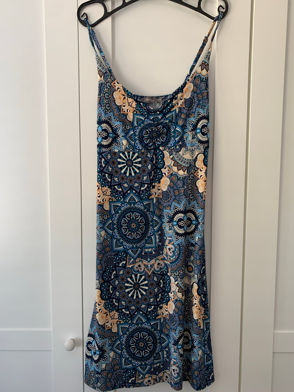 Geisha jurk met mandala print, maat S/36, Blauw, Ophalen of Verzenden, Zo goed als nieuw, Maat 36 (S)