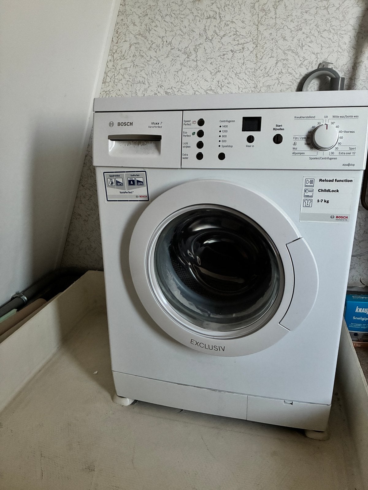 Bosch Maxx 7 VarioPerfect Wasmachine - 7 kg, 1400 toeren, Witgoed en Apparatuur, Ophalen, Gebruikt, 85 tot 90 cm, 1200 tot 1600 toeren
