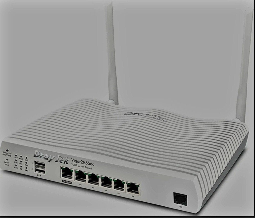 DrayTek Vigor2865ac Dual-WAN VPN Firewall Router, Computers en Software, Ophalen of Verzenden, Zo goed als nieuw, Router met modem