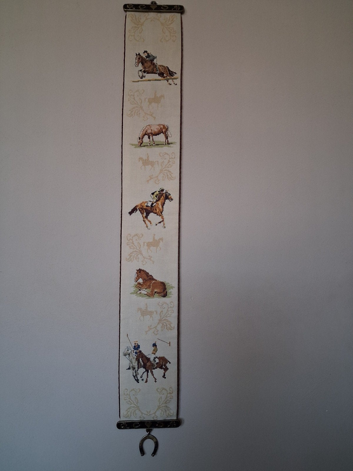 Vintage schellekoord paarden, Huis en Inrichting, Klassiek, Ophalen of Verzenden, Zo goed als nieuw, Wandhanger
