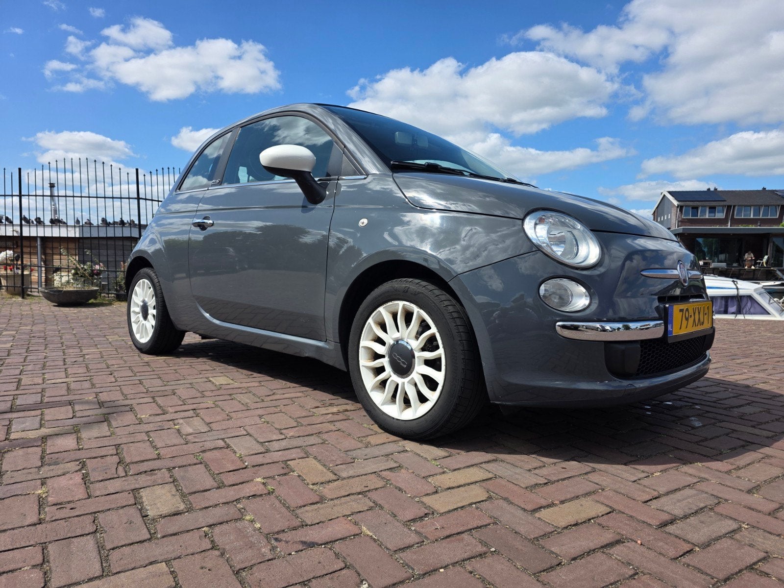Fiat 500C 0.9 85pk Turbo Twinair 2012 Grijs 145560km, 31 €/maand, Cabriolet, Origineel Nederlands, Bedrijf